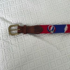 Grateful Dead needlepoint belt size 26